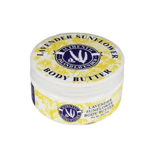 | Lavender Sunflower Body Butter - 8 oz | Ultra-Hydrating Cream with Natural Lavender & Sunflower Oil | Paraben-Free, Rich & Nourishing Formula for Dry Skin | Made in the USA