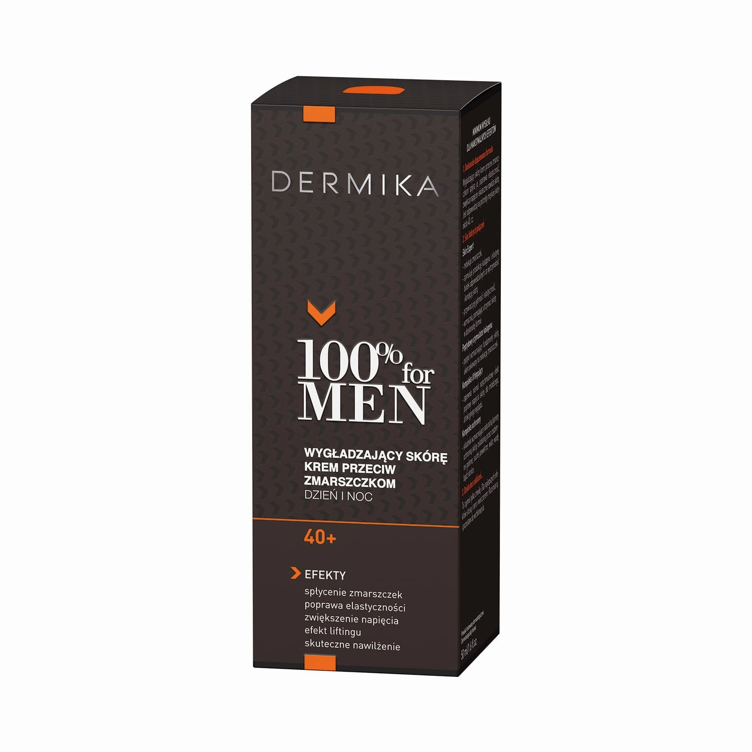 100% for Men Cream 40  skin smoothing anti-wrinkle day and night cream 50ml