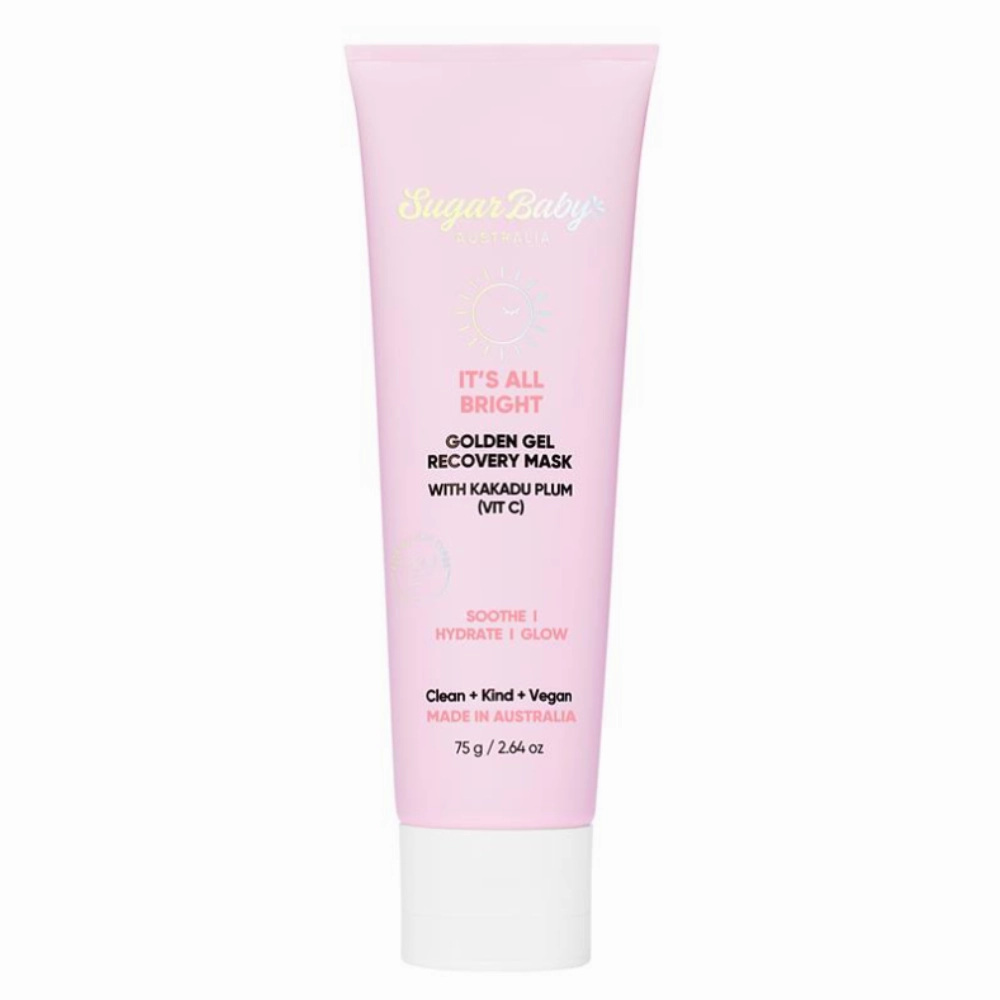 12x SugarBaby It's All Bright Golden Gel Recovery Mask With Kakadu Plum (Vit C) 75g