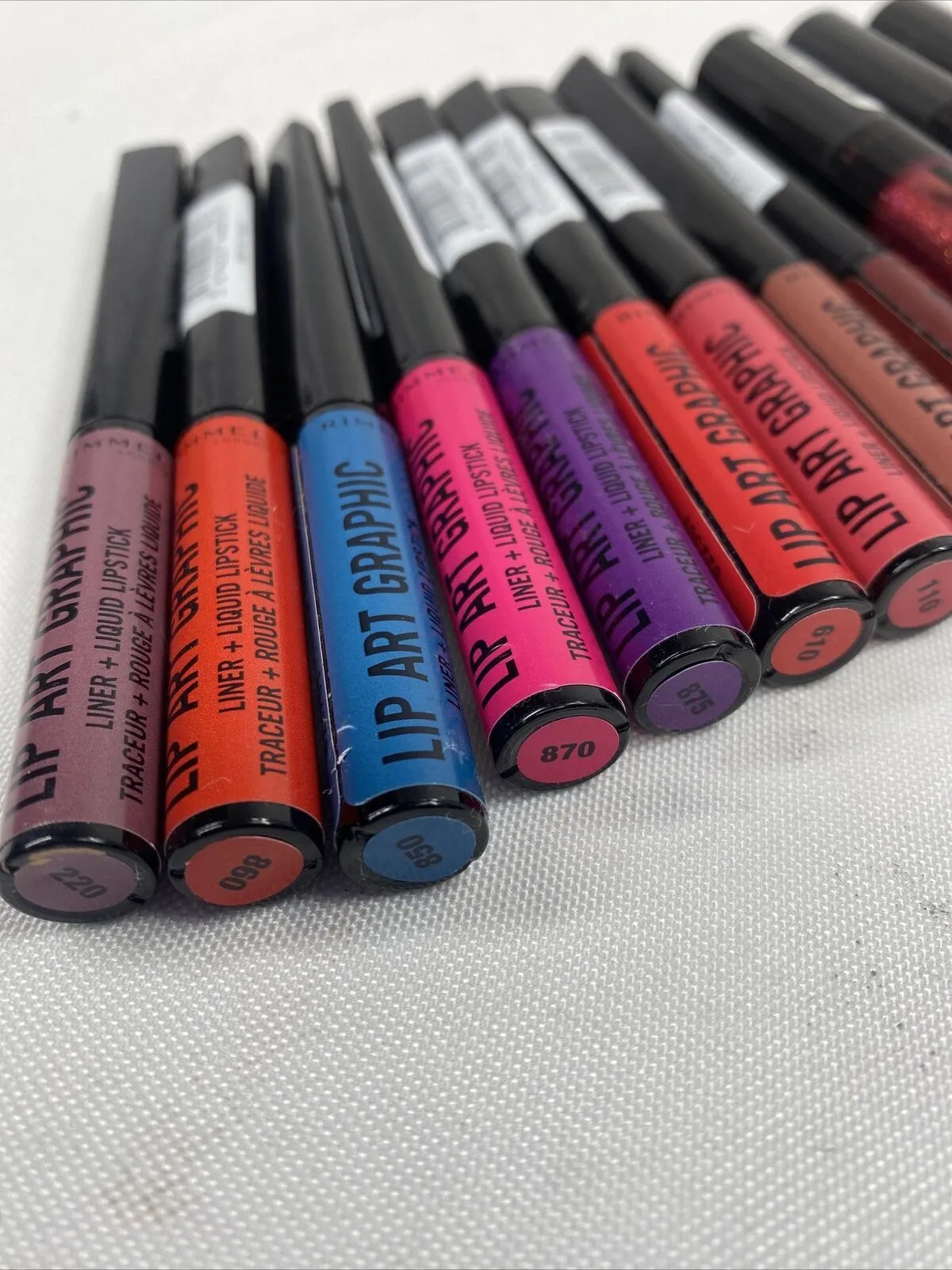 (13) Rimmel Lip Art Graphic Liner   Liquid Lipstick Lipstick Topper Red Glitter