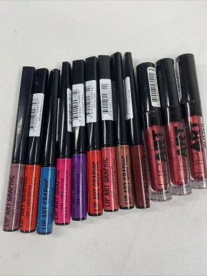 (13) Rimmel Lip Art Graphic Liner   Liquid Lipstick Lipstick Topper Red Glitter