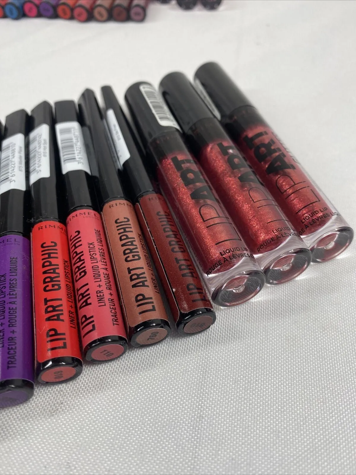 (13) Rimmel Lip Art Graphic Liner   Liquid Lipstick Lipstick Topper Red Glitter