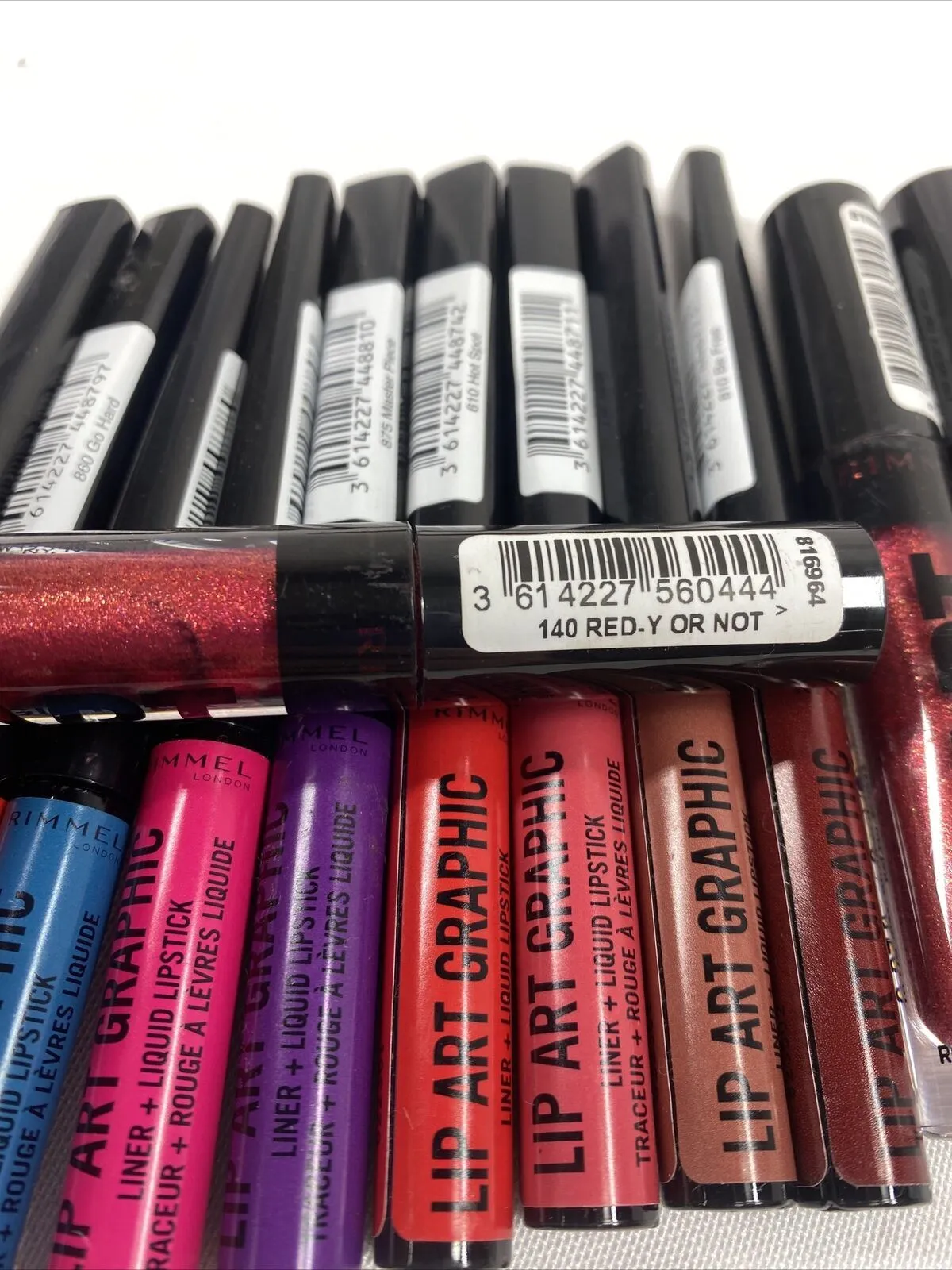 (13) Rimmel Lip Art Graphic Liner   Liquid Lipstick Lipstick Topper Red Glitter