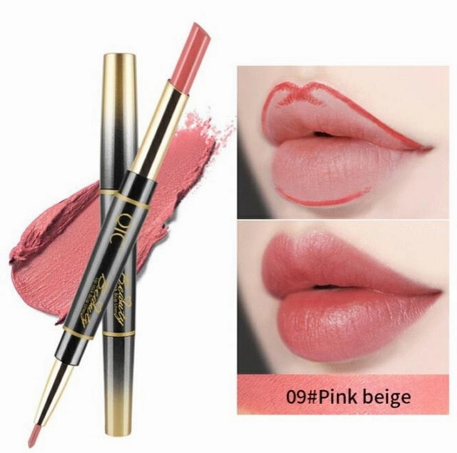 14 Color Double-end Matte  Waterproof Lipliner Long Lasting Moisturizer Velvet Glossy Lip Liner Stick