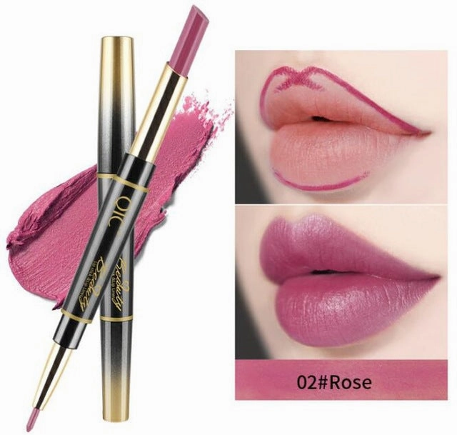 14 Color Double-end Matte  Waterproof Lipliner Long Lasting Moisturizer Velvet Glossy Lip Liner Stick
