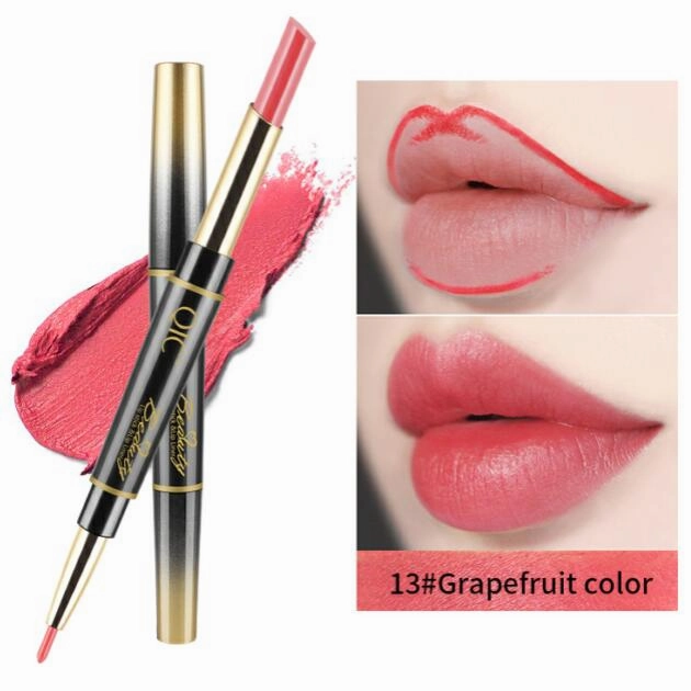 14 Color Double-end Matte  Waterproof Lipliner Long Lasting Moisturizer Velvet Glossy Lip Liner Stick