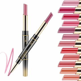 14 Color Double-end Matte  Waterproof Lipliner Long Lasting Moisturizer Velvet Glossy Lip Liner Stick