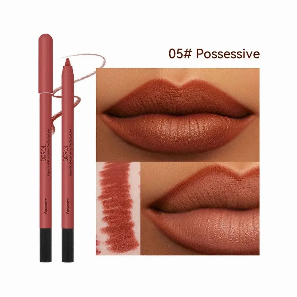 16-colors Lipliner Pencil Waterproof Nude