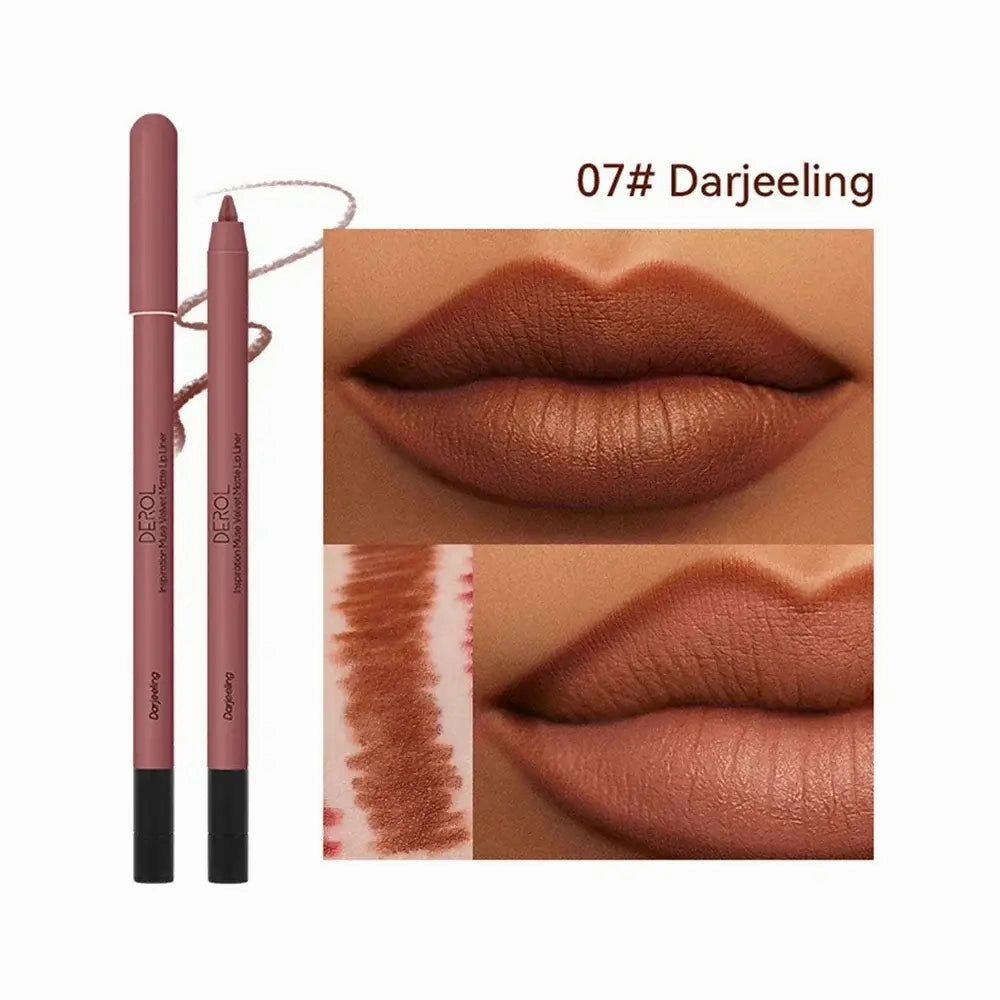 16-colors Lipliner Pencil Waterproof Nude