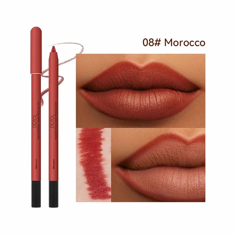 16-colors Lipliner Pencil Waterproof Nude