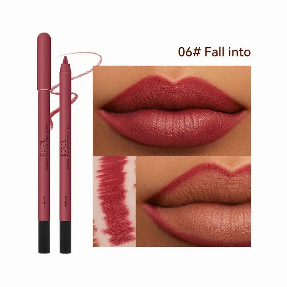 16-colors Lipliner Pencil Waterproof Nude