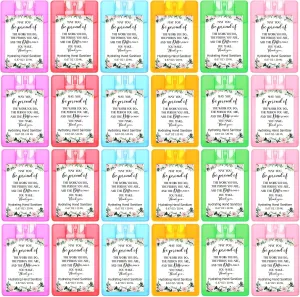 24 Pcs Thank You Hand Sanitizer Spray Mini Travel Size Hydrating Hand Sanitizer Mist Appreciation Gift for Coworker Employees Staff End of the Year Summer Outdoor Gift Travel Favor