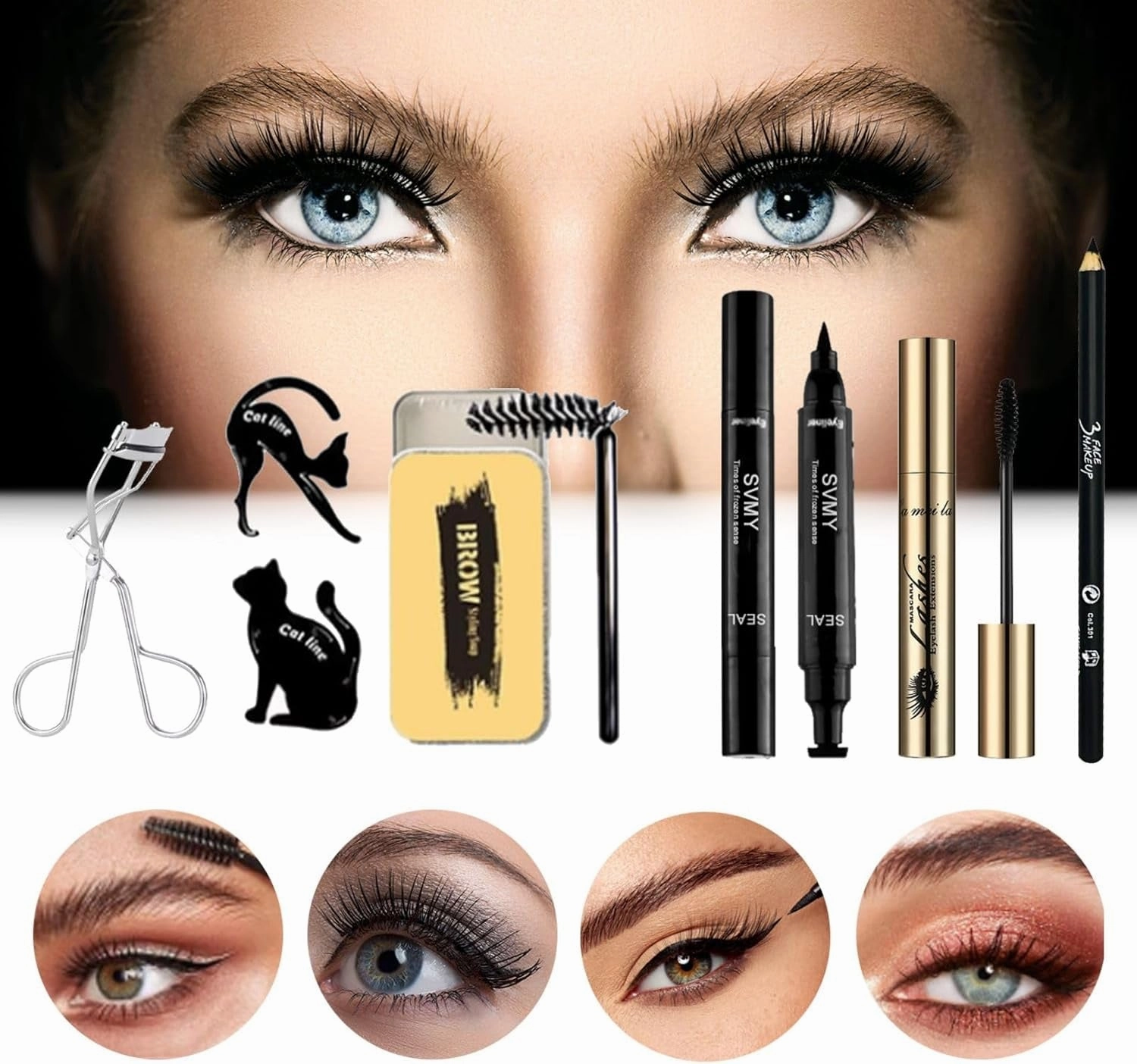28 Pcs All in One Full Makeup Kit for Women, Makeup Set for Women&Beginner,Eyeshadow, Foundation, Lipsticks, Eyeliner, Mascara, Brow Soap Make up Gift Set for Women Teen Makeup Kit for Girl