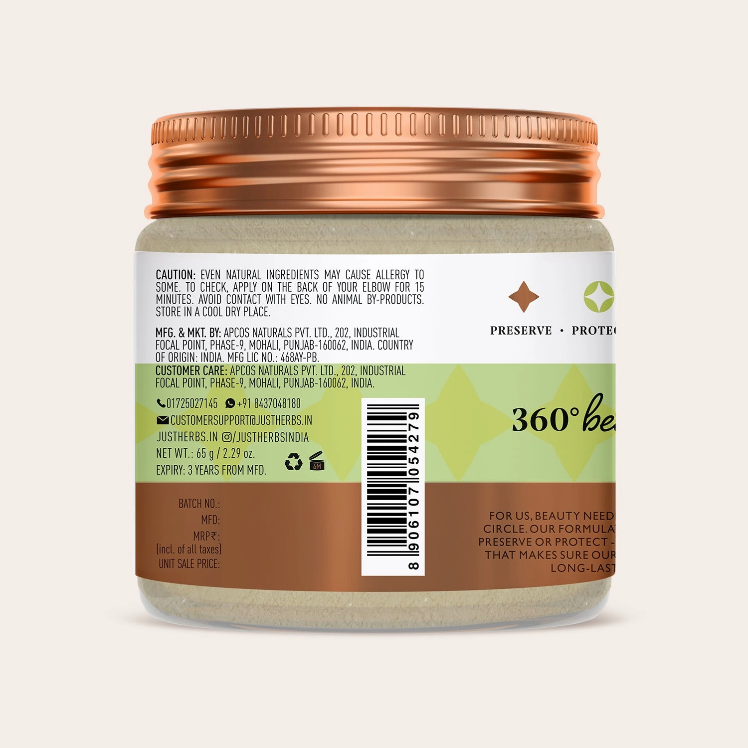 2 In 1 Dry Face Wash & Scrub with Neem and Chandan - Just Herbs