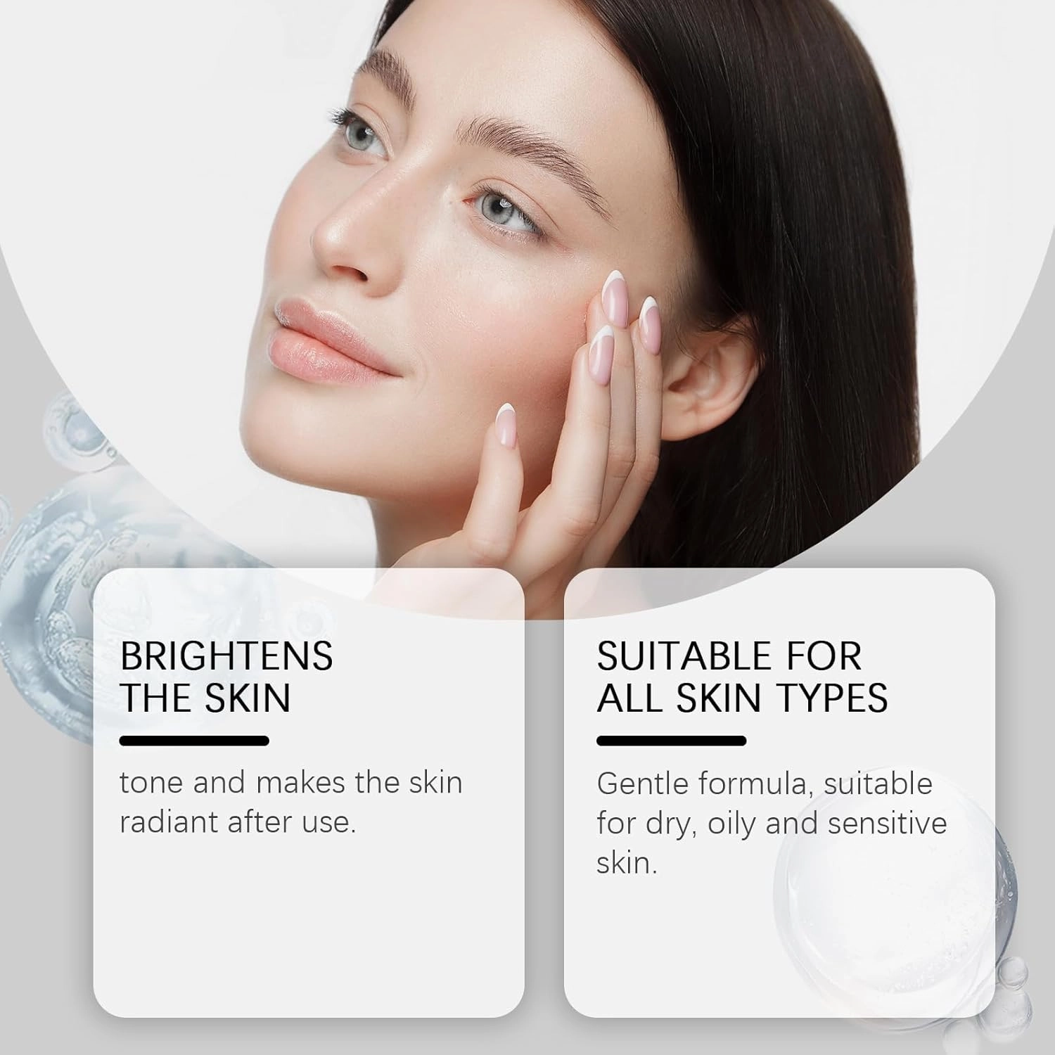 2Pcs Black and White Rice Exfoliant - Rice Ampoule Duo Exfoliating Peeling Solution, Exfoliating Peeling Solution, Moisturizing & Pore Minimizer for Face (Black White, 100ML)