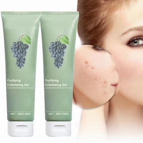 2PCS Cabernet Sauvignon Extract Purifying Exfoliating Gel - Purifying Exfoliating Gel, Moisturizing Purifying Exfoliant, Oil Control, Dead Skin Removal, Peeling Gel for Men & Women