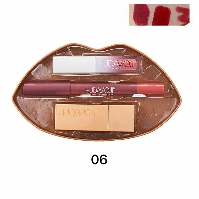 3 In 1 Lip Shaped Lipstick Set