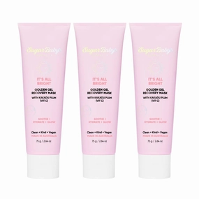 3x SugarBaby It's All Bright Golden Gel Recovery Mask With Kakadu Plum (Vit C) 75g