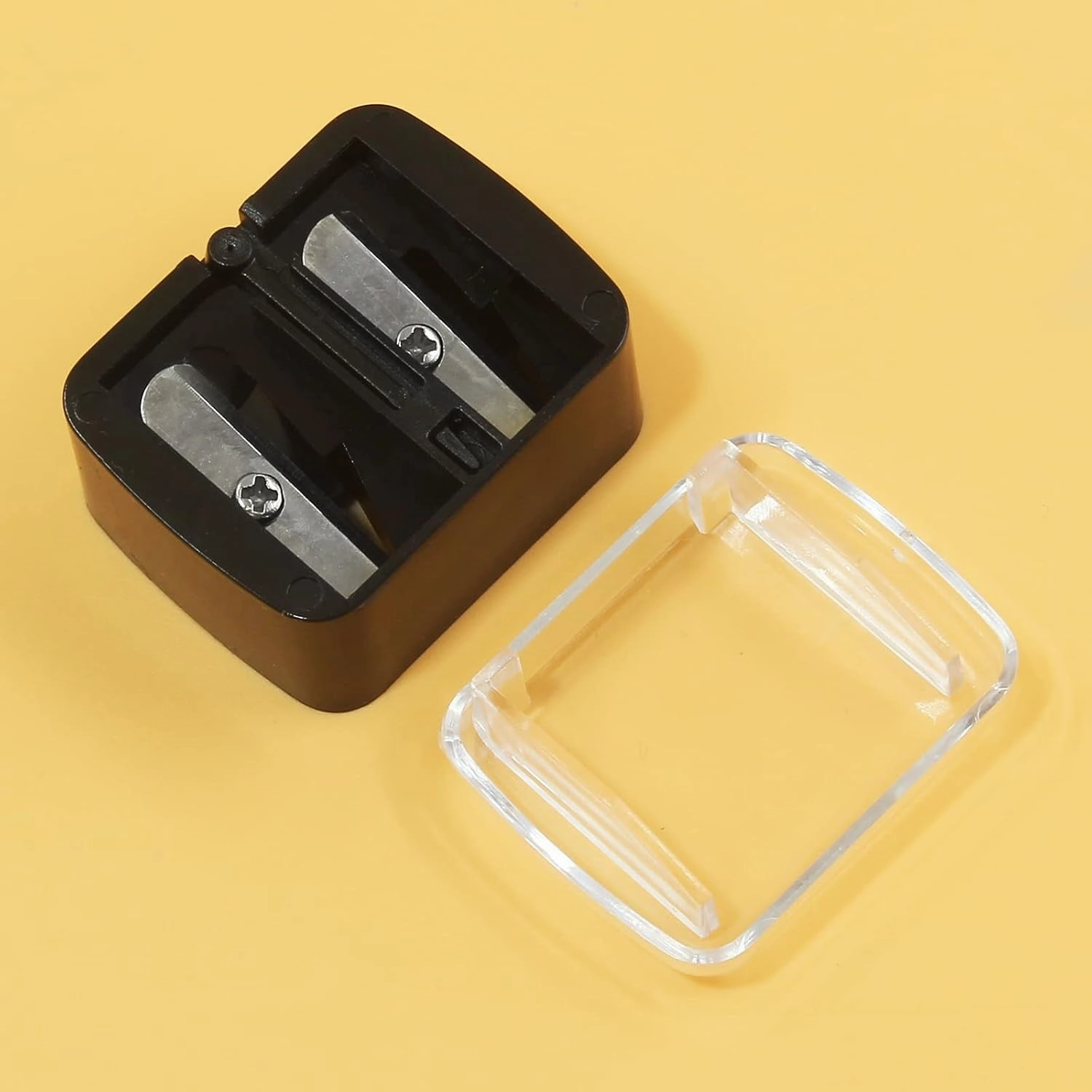 5PCS Cosmetic Pencil Sharpener, Makeup Pencil Sharpener, Dual Holes Eyeliner Sharpener for Eyeliner Lipliner Pencils