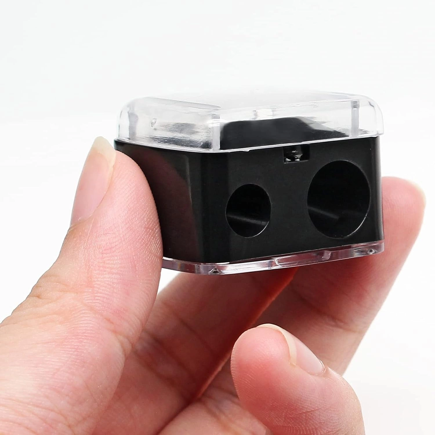 5PCS Cosmetic Pencil Sharpener, Makeup Pencil Sharpener, Dual Holes Eyeliner Sharpener for Eyeliner Lipliner Pencils