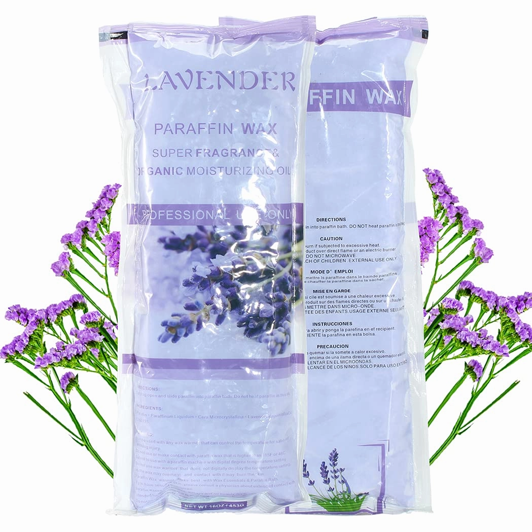 6LBS Paraffin Wax Refills Hands Feet Moisturizing Paraffin Bath Therapy Lavender Wax for Hands Feet (Lavender)