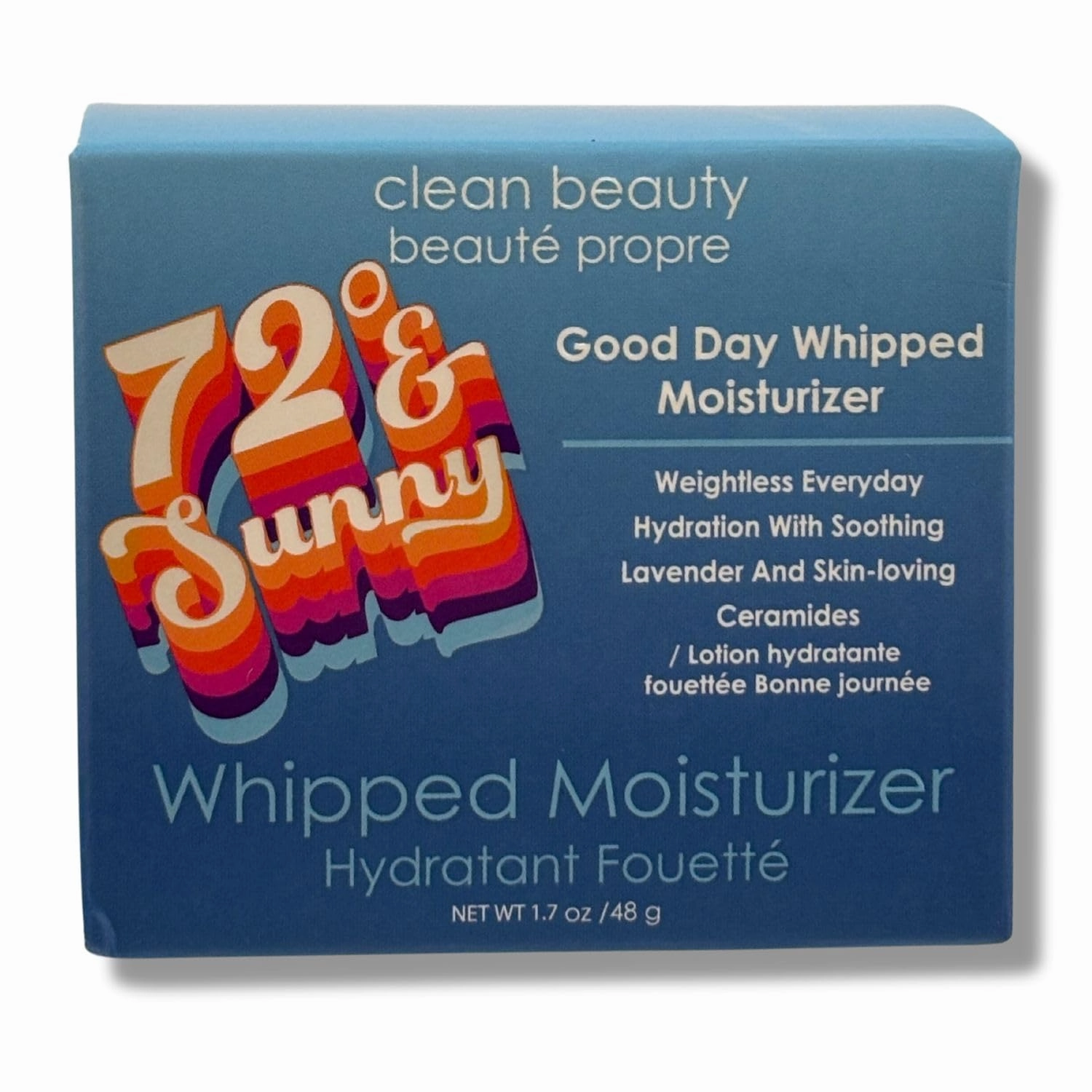 72°& SUNNY Moisturizing Cream | Body and Face Moisturizer for Dry Skin with Ceramides | Daily Moisturizer | Oil-Free | Fragrance Free | Non-Comedogenic | 1.7 oz