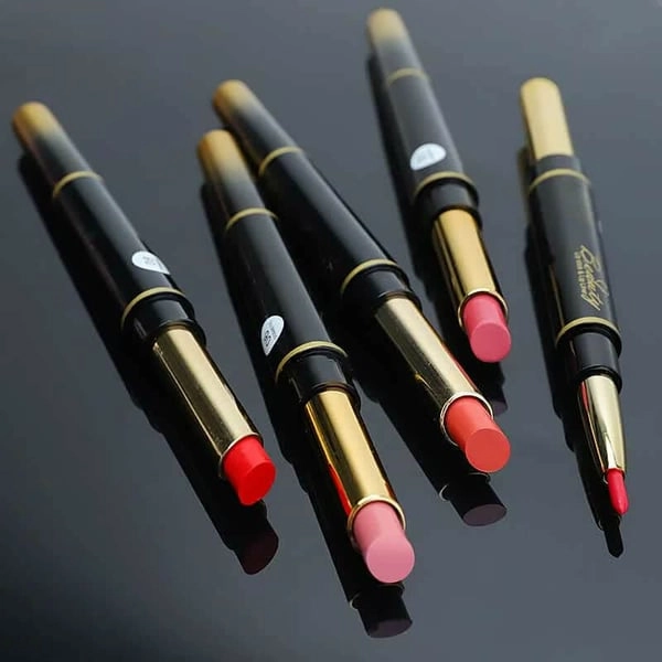 🔥Dubbelzijdige lippenstift, automatische lipliner, mat, waterproof, lichtecht, antikleeflaag