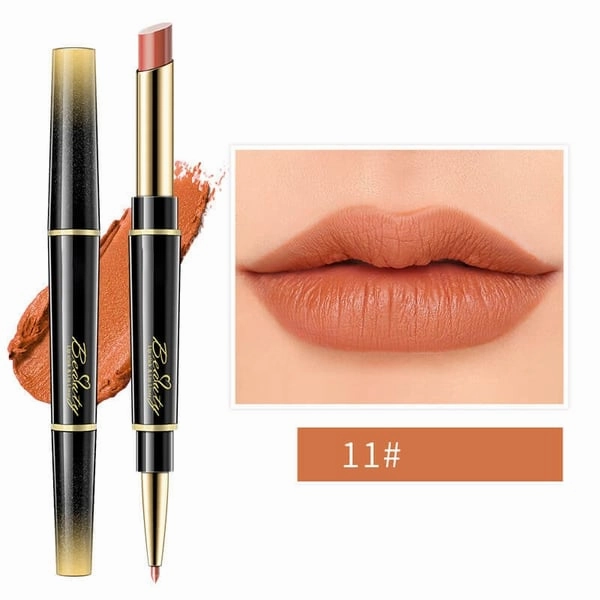 🔥Dubbelzijdige lippenstift, automatische lipliner, mat, waterproof, lichtecht, antikleeflaag
