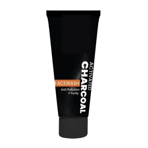 Activated Charcoal Face Wash Deep Cleansing Facial Cleanser with Activated Charcoal Natural Detox Formula Unclogs Pores Suitable for Oily & Acne Prone Skin