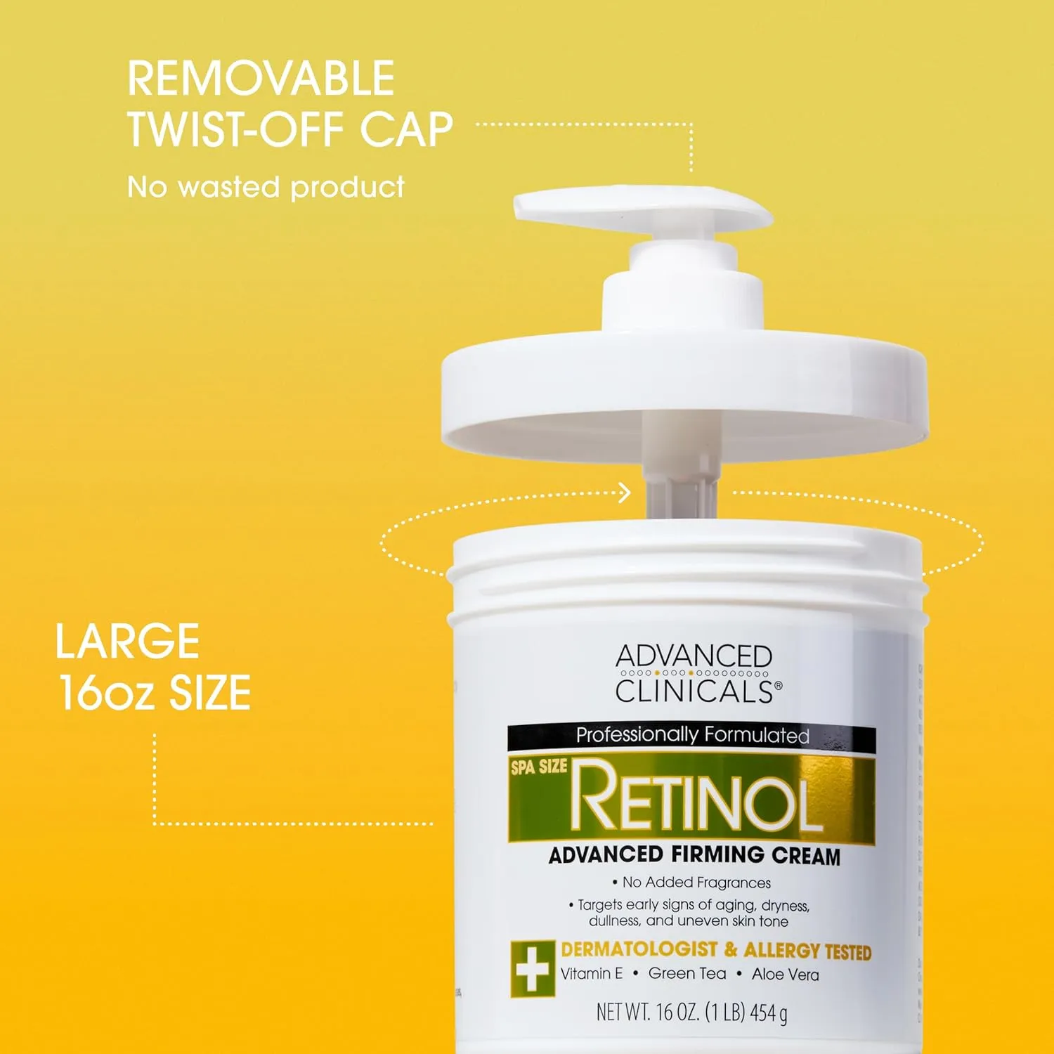 Advanced Clinicals Retinol Body Cream   Green Coffee Bean Oil Thermo - Firming Body Lotion 2pc Skincare Set For Women & Men | Body & Face Moisturizer Set Helps Improves Appearance Of Crepey Skin, 2PC