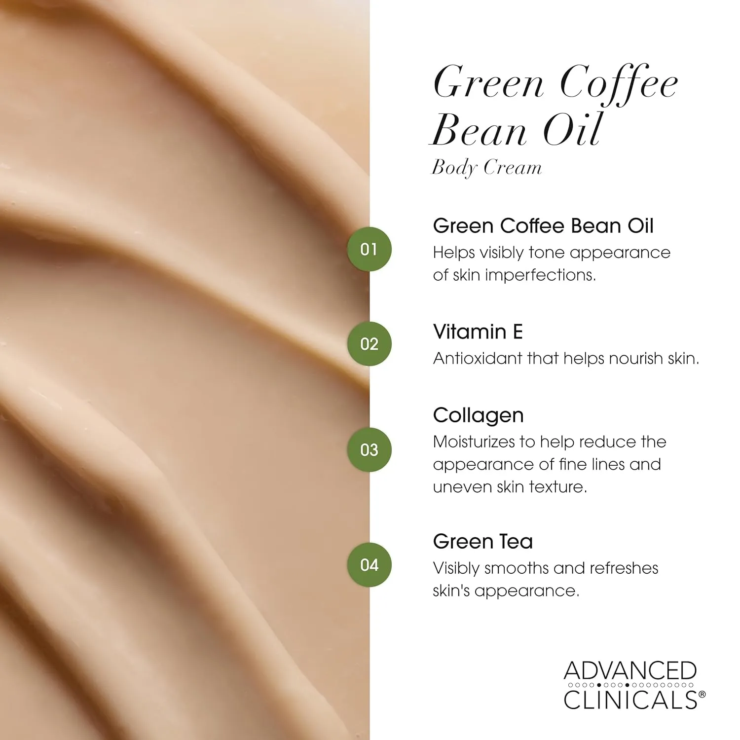 Advanced Clinicals Retinol Body Cream   Green Coffee Bean Oil Thermo - Firming Body Lotion 2pc Skincare Set For Women & Men | Body & Face Moisturizer Set Helps Improves Appearance Of Crepey Skin, 2PC