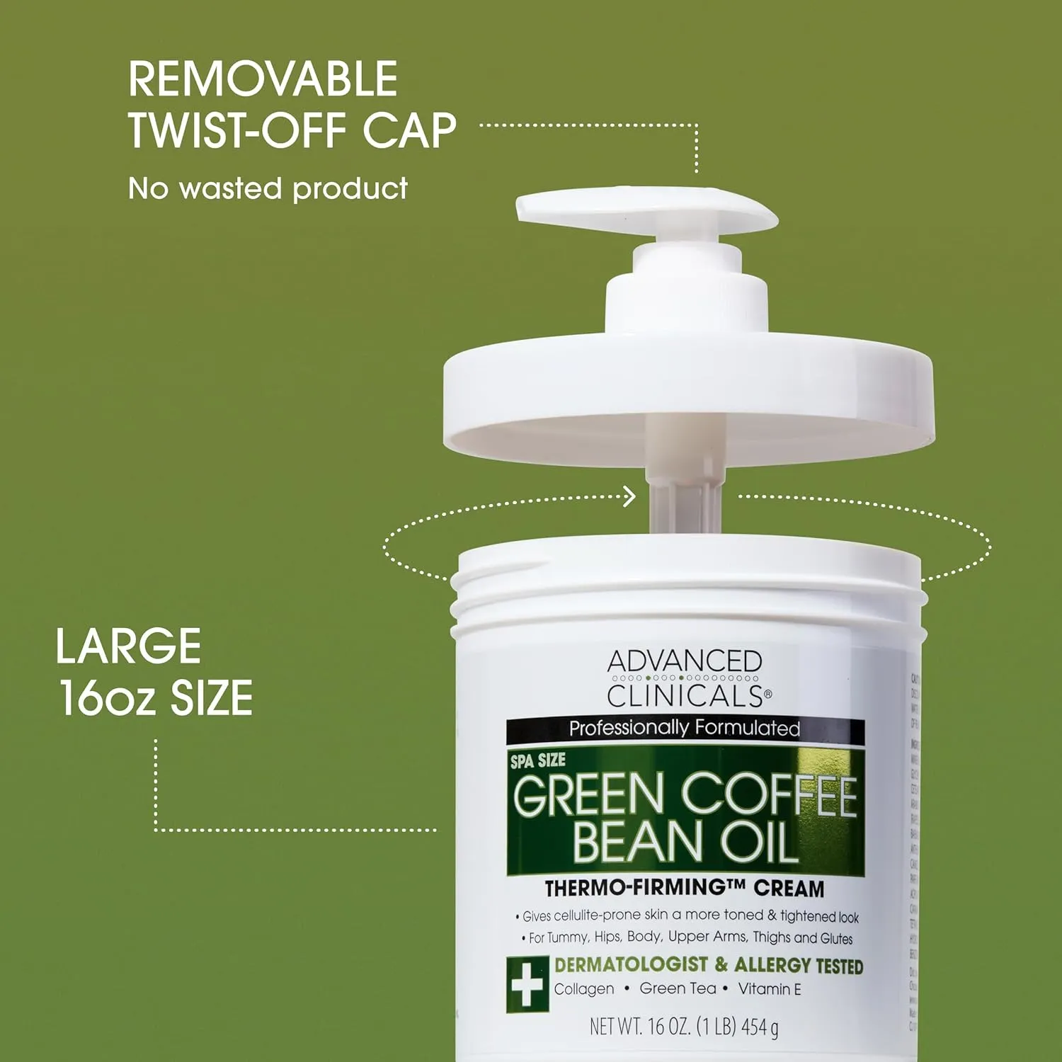 Advanced Clinicals Retinol Body Cream   Green Coffee Bean Oil Thermo - Firming Body Lotion 2pc Skincare Set For Women & Men | Body & Face Moisturizer Set Helps Improves Appearance Of Crepey Skin, 2PC