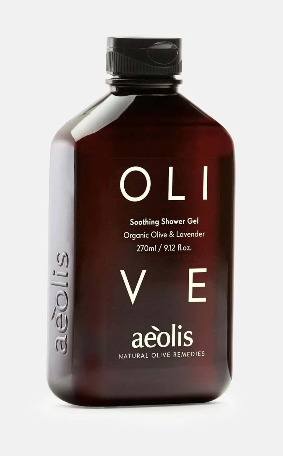 AEOLIS Hydrating Care Shower Gel with Organic Olive and Lavender, All-Natural Olive Oil Extract from Greece, Cleanses and Soothes, for Men and Women, 270 mL (9.12 Fl Oz)