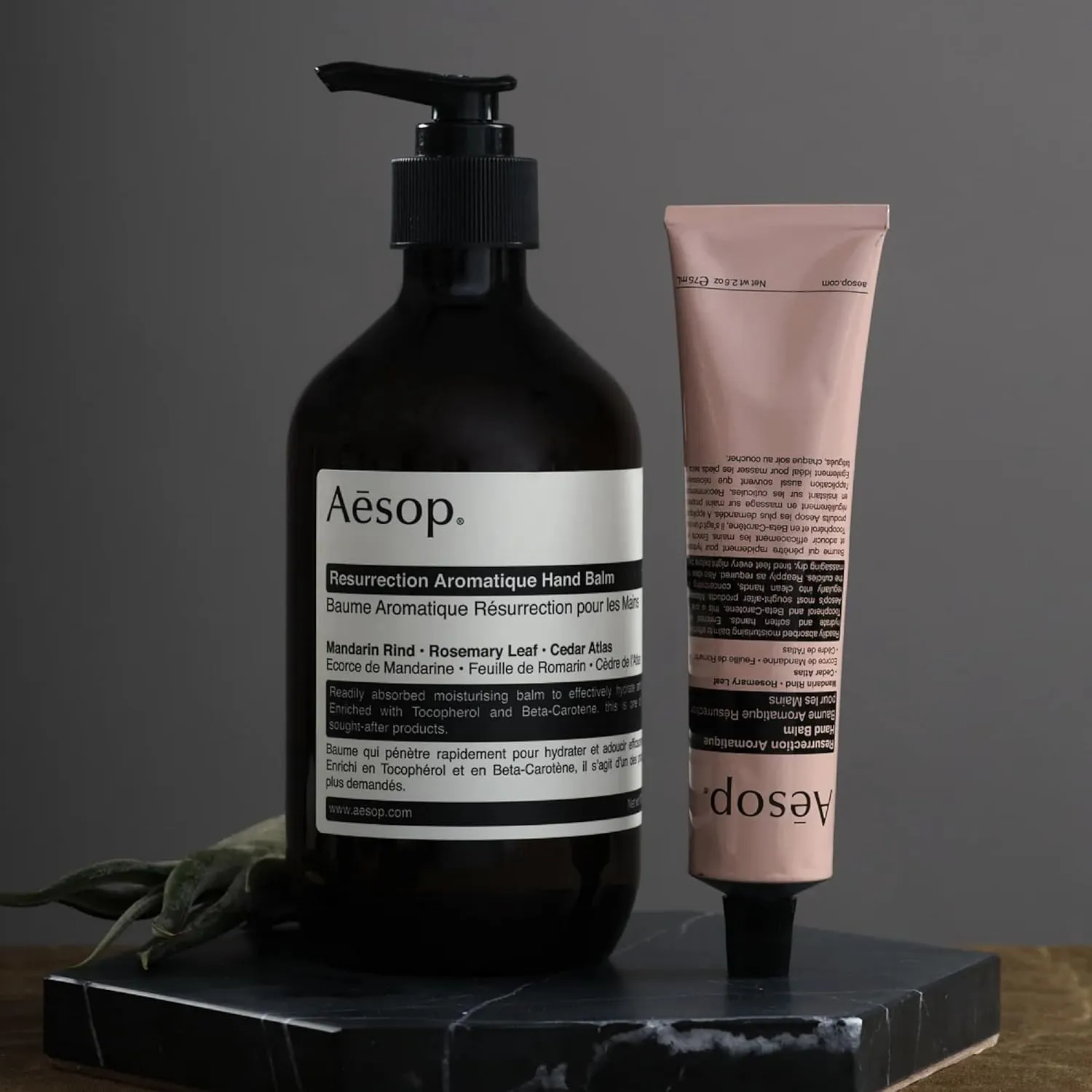 Aesop Resurrection Aromatique Hand Wash   Hand Balm Set | Cleansing, Skin Softening, Hydrating | 16.9 oz   2.6 oz