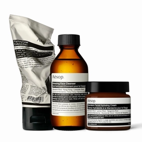 Aesop Facial Care Kit - Mandarin Facial Cream (2 Oz)   Amazing Face Cleanser (3.3 Oz) and Purifying Exfoliant Paste Tube (2.5 Oz) | Paraben-Free, Cruelty-Free & Vegan