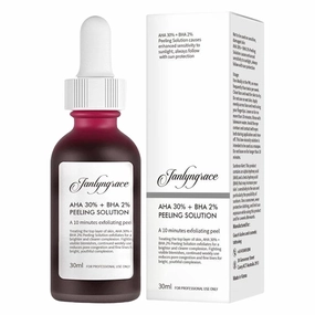 AHA 30%   BHA 2% Peeling Solution – Exfoliating Facial Serum for Smooth Skin, Dark Spot Brightening & Radiance – 30ml / 1 fl oz – Made in Korea