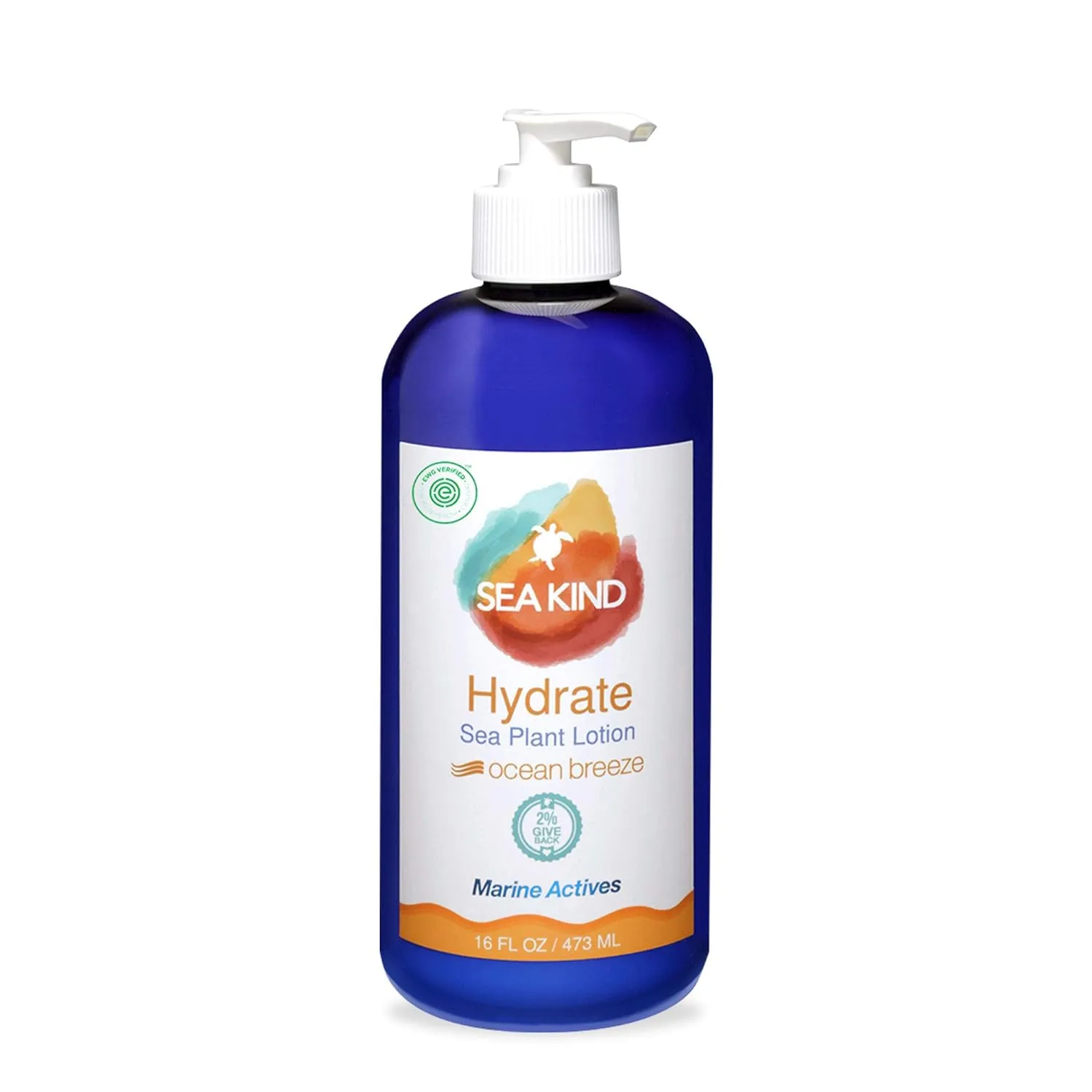 All Natural Hydrate Ocean Breeze Sea Plant Hand and Body Lotion for Women and Men, Essential Oil Scent, 16 Fl Oz, Non Comedogenic, Vegan Moisturizer for Dry and Sensitive Skin, No Parabens