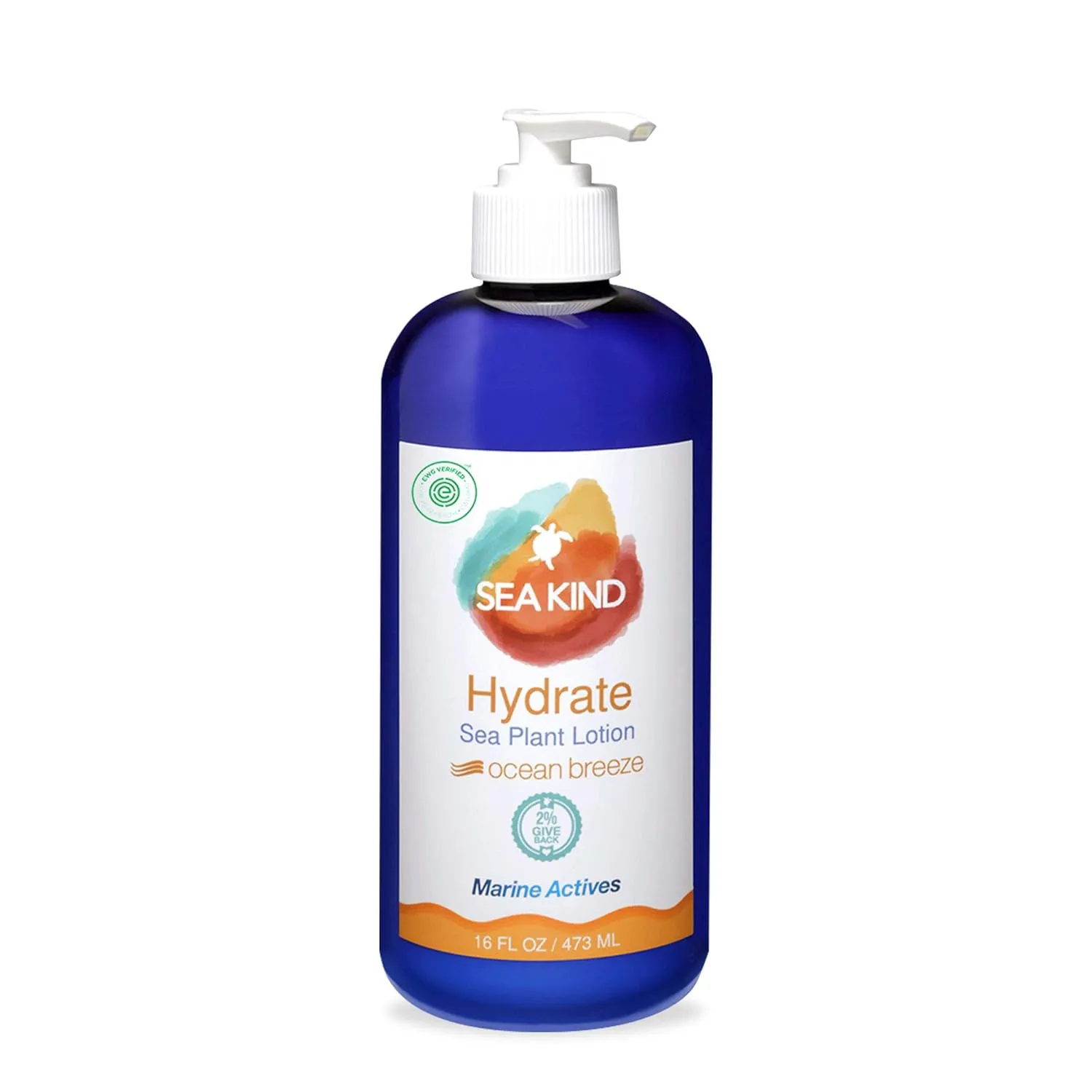 All Natural Hydrate Ocean Breeze Sea Plant Hand and Body Lotion for Women and Men, Essential Oil Scent, 16 Fl Oz, Non Comedogenic, Vegan Moisturizer for Dry and Sensitive Skin, No Parabens