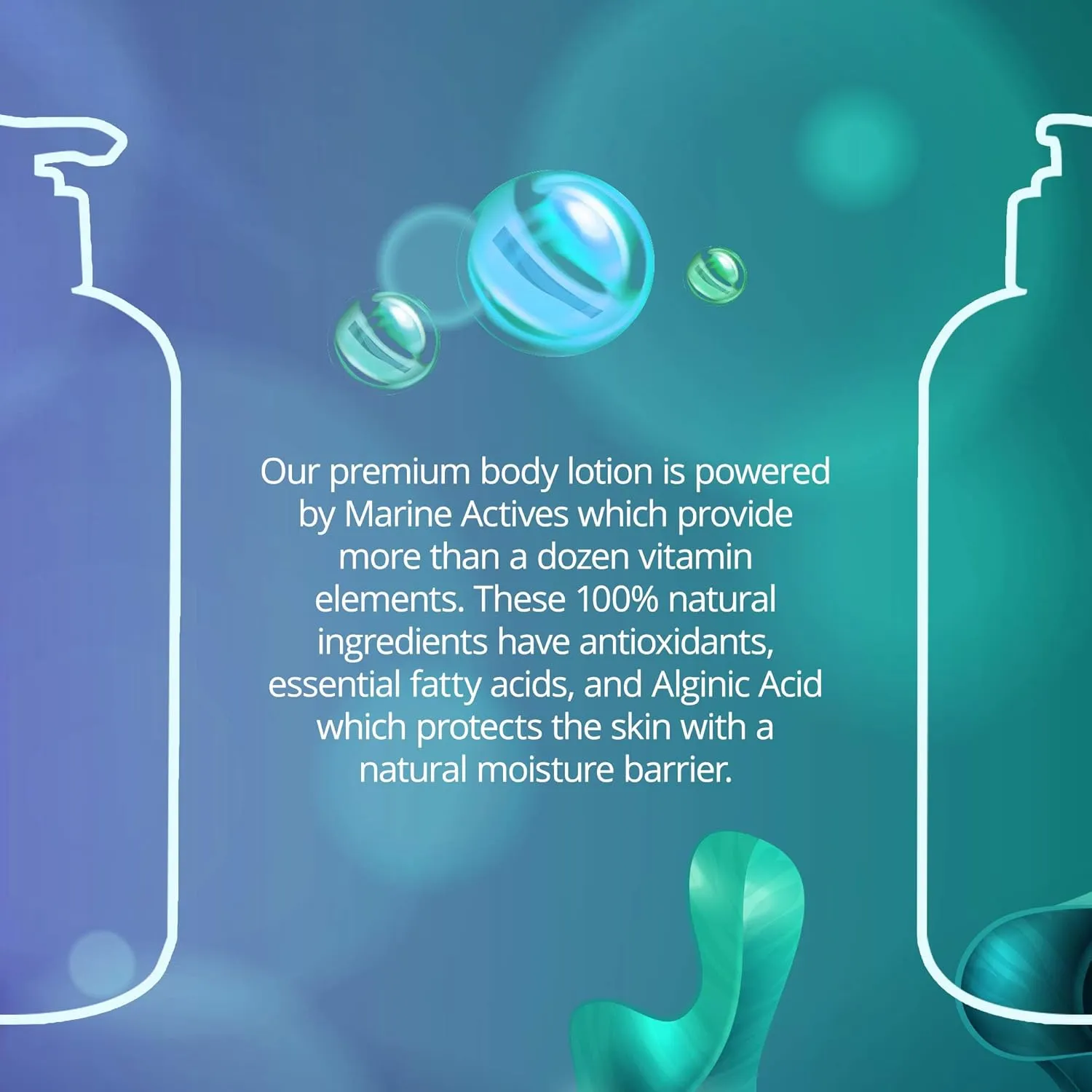 All Natural Hydrate Ocean Breeze Sea Plant Hand and Body Lotion for Women and Men, Essential Oil Scent, 16 Fl Oz, Non Comedogenic, Vegan Moisturizer for Dry and Sensitive Skin, No Parabens