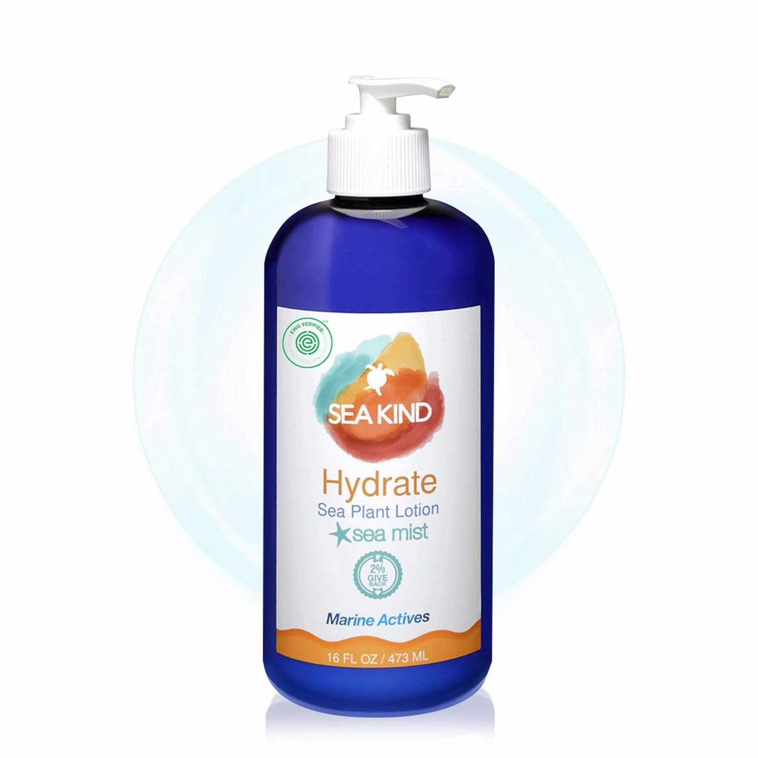 All Natural Hydrate Sea Mist Sea Plant Hand and Body Lotion for Women and Men, Essential Oil Scent, 16 Fl Oz, Non Comedogenic, Vegan Moisturizer for Dry and Sensitive Skin, No Parabens