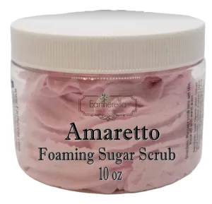 AMARETTO Cherry Almond Exfoliating Foaming Sugar Body Scrub, 10 oz jar