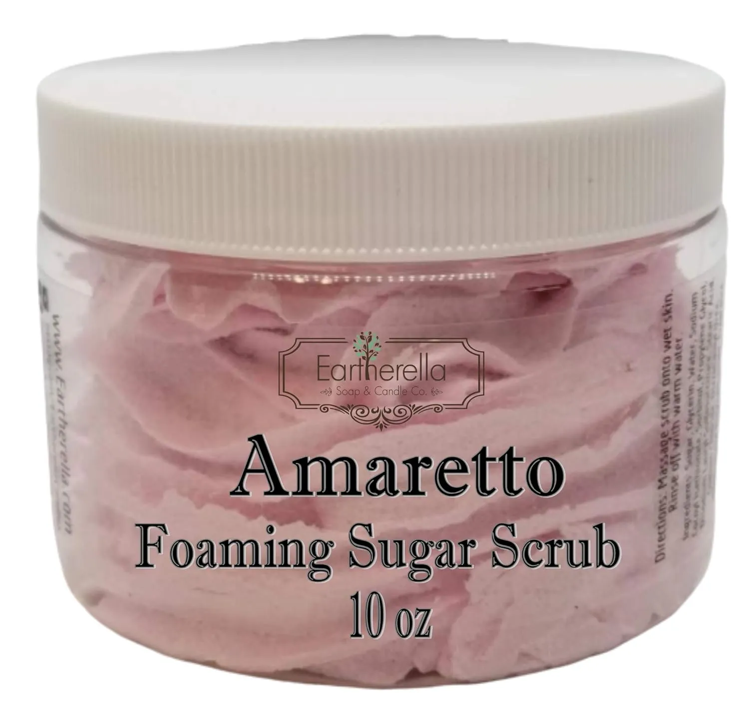 AMARETTO Cherry Almond Exfoliating Foaming Sugar Body Scrub, 10 oz jar