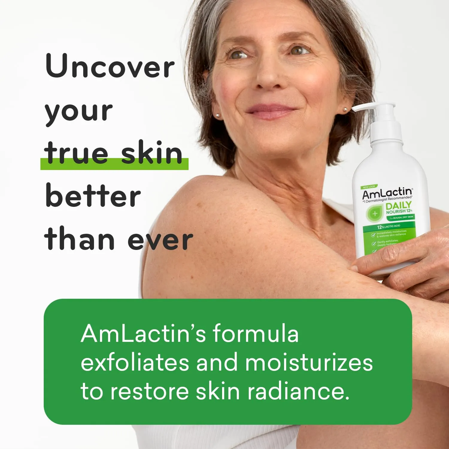 AmLactin Daily Nourish 12% - 14.1 oz Body Lotion with 12% Lactic Acid & Intensive Healing Body Lotion for Dry Skin – 7.9 oz Pump Bottle