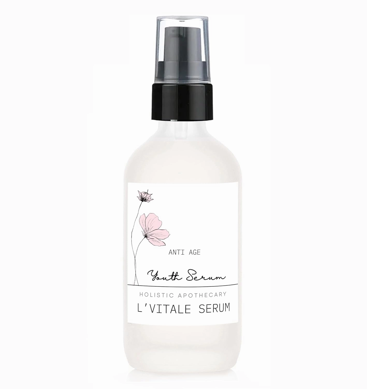 Anti Age Organic Face Serum Facial Moisturizer Rosewater & Glycerin - Retinol - Vitamin C - Niacinamide - Coenzyme Q10 - Hyaluronic Acid is Hydrating and Regenerates Skin. 2 FL OZ Glass Bottle W/Pump