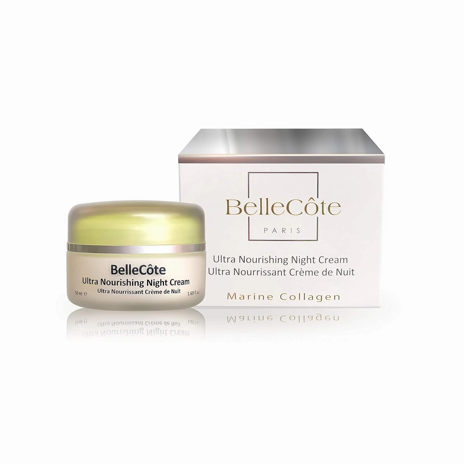 Anti Aging Night Cream with Retinol - Anti Wrinkle Face Cream | Facial Treatment with Marine Collagen for Dull And Dehydrated Skin | Vitamin C E Complex for Aging Spots & Forehead Lines [ 1.6Oz ]
