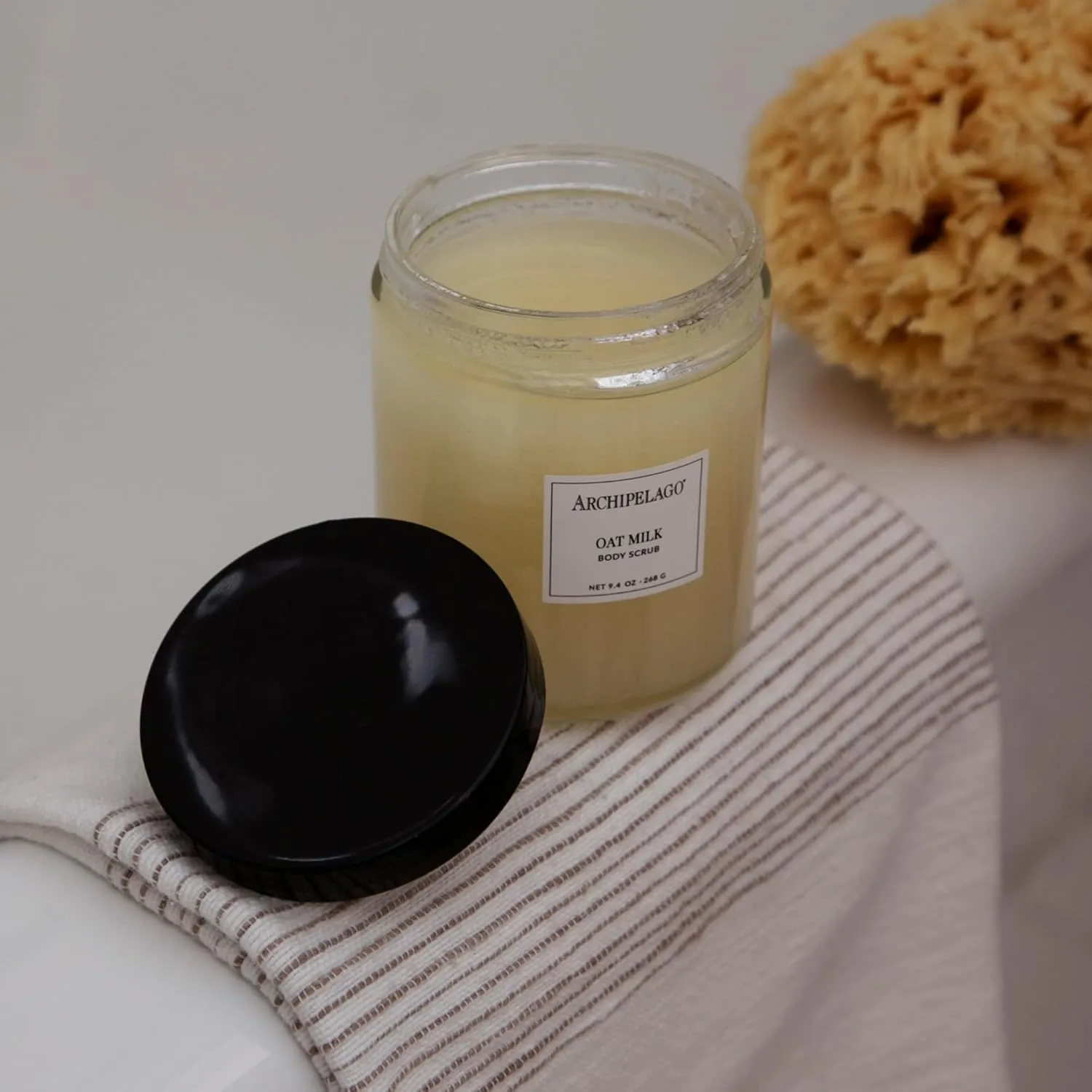 Archipelago Botanicals Oat Milk Body Scrub, Exfoliating Body Scrub for Rejuvenated, Smooth and Glowing Skin, Made with Natural Ingredients, Blended with Wild Oats (9.4 oz)