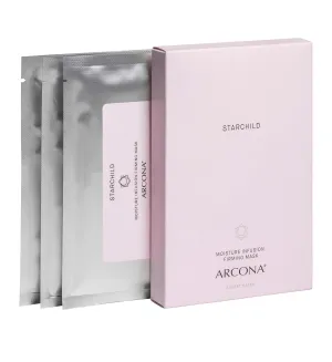 ARCONA Starchild Moisture Infusing Sheet Masks - Marine Collagen, Hyaluronic Acid, Lavender Water, White Tea   B5 - Firms, Brightens   Ultra Hydrates Skin - 3 Masks. Made In The USA