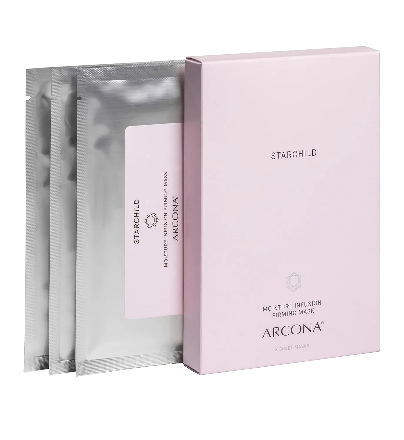 ARCONA Starchild Moisture Infusing Sheet Masks - Marine Collagen, Hyaluronic Acid, Lavender Water, White Tea   B5 - Firms, Brightens   Ultra Hydrates Skin - 3 Masks. Made In The USA