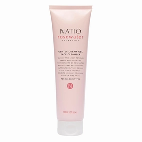Australia Rosewater Hydration Gentle Cream-Gel Face Cleanser, 3.3 oz - Facial Cleanser with Rosewater - Travel Size Face Wash for All Skin Types