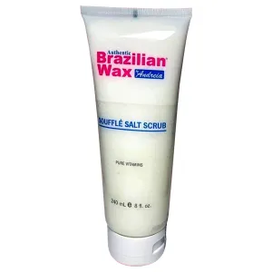 Authentic Brazilian Wax by Andreia Souffle Salt Scrub - Body Exfoliating Scrub w/Lemon Peel & Essential Oils - Salt Scrub Rich in Vitamins, Mineral & Organic Extract for Soft Skin - 8 fl. Oz.